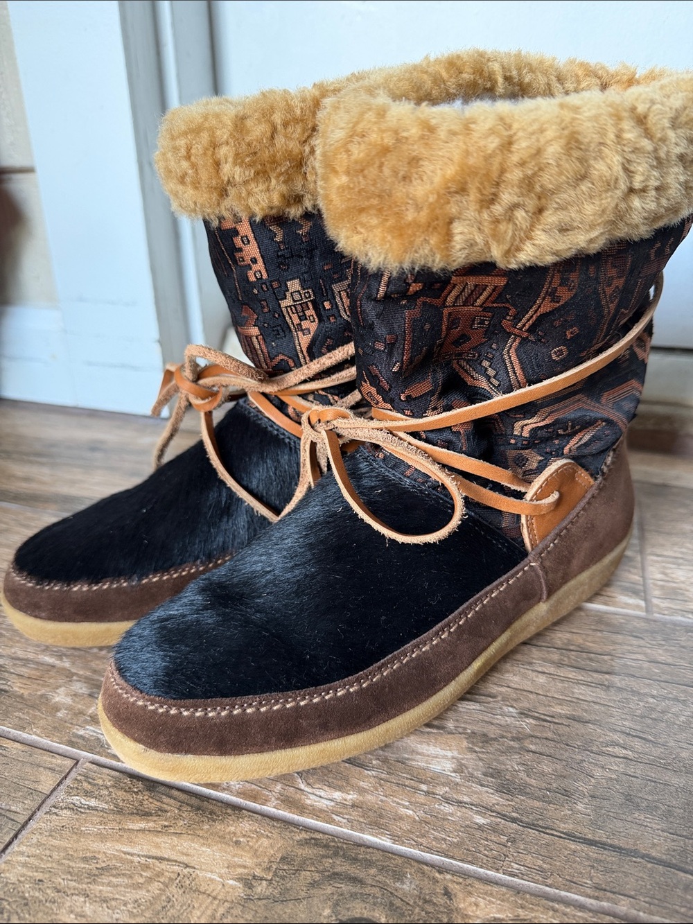 Vintage Italian Tecnica Fur Boots size 39